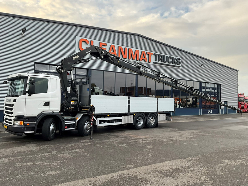 Scania G 450 8x2 Euro 6 Hiab 32 Tonmeter laadkraan Just 114.221 km! - Kranbil: bild 1 Scania G 450 8x2 Euro 6 Hiab 32 Tonmeter laadkraan Just 114.221 km! - Kranbil: bild 1