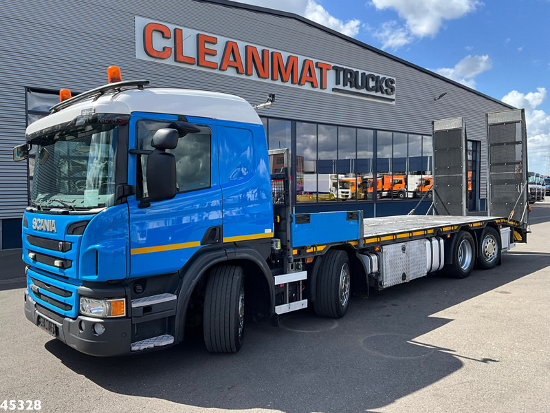 Scania P 410 8x2 Euro 6 Retarder Autotransporter met hydraulische oprijrampen - Biltransportbil lastbil: bild 1 Scania P 410 8x2 Euro 6 Retarder Autotransporter met hydraulische oprijrampen - Biltransportbil lastbil: bild 1