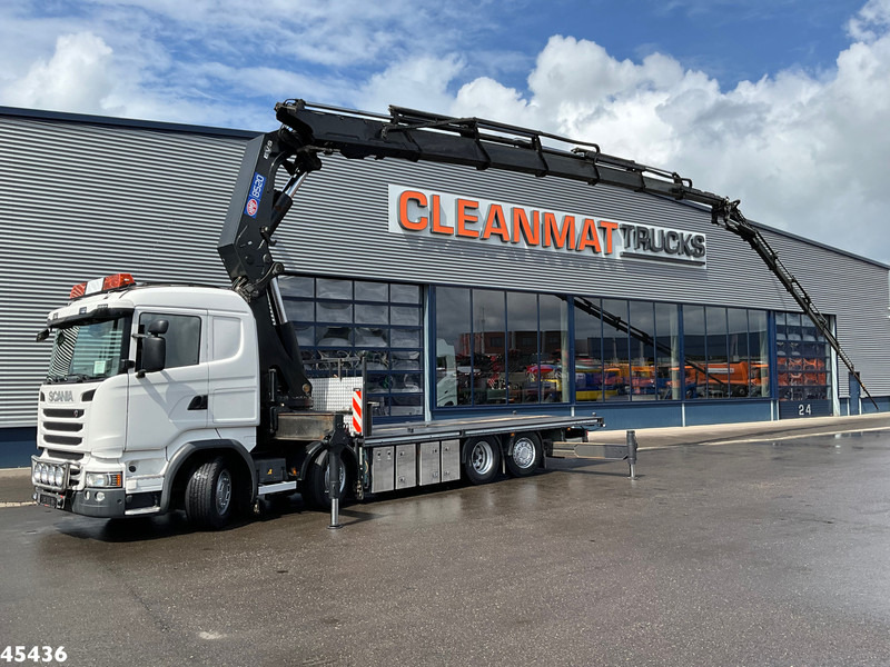 Scania R490 8x2 Euro 6 Retarder HMF 85 Tonmeter laadkraan + Fly-jib - Kranbil: bild 1 Scania R490 8x2 Euro 6 Retarder HMF 85 Tonmeter laadkraan + Fly-jib - Kranbil: bild 1