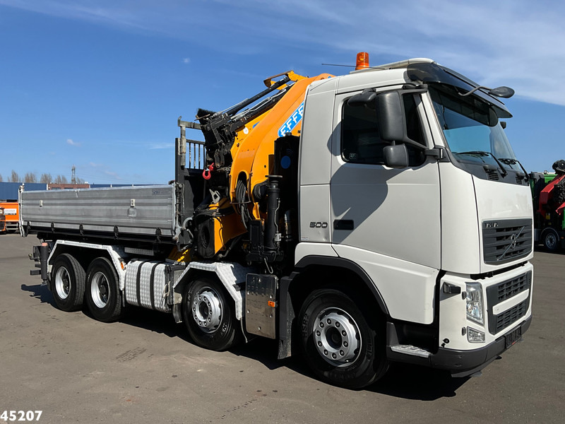 Tippbil lastbil, Kranbil Volvo FH 500 8x4 Effer 65 Tonmeter laadkraan + Fly-Jib: bild 12