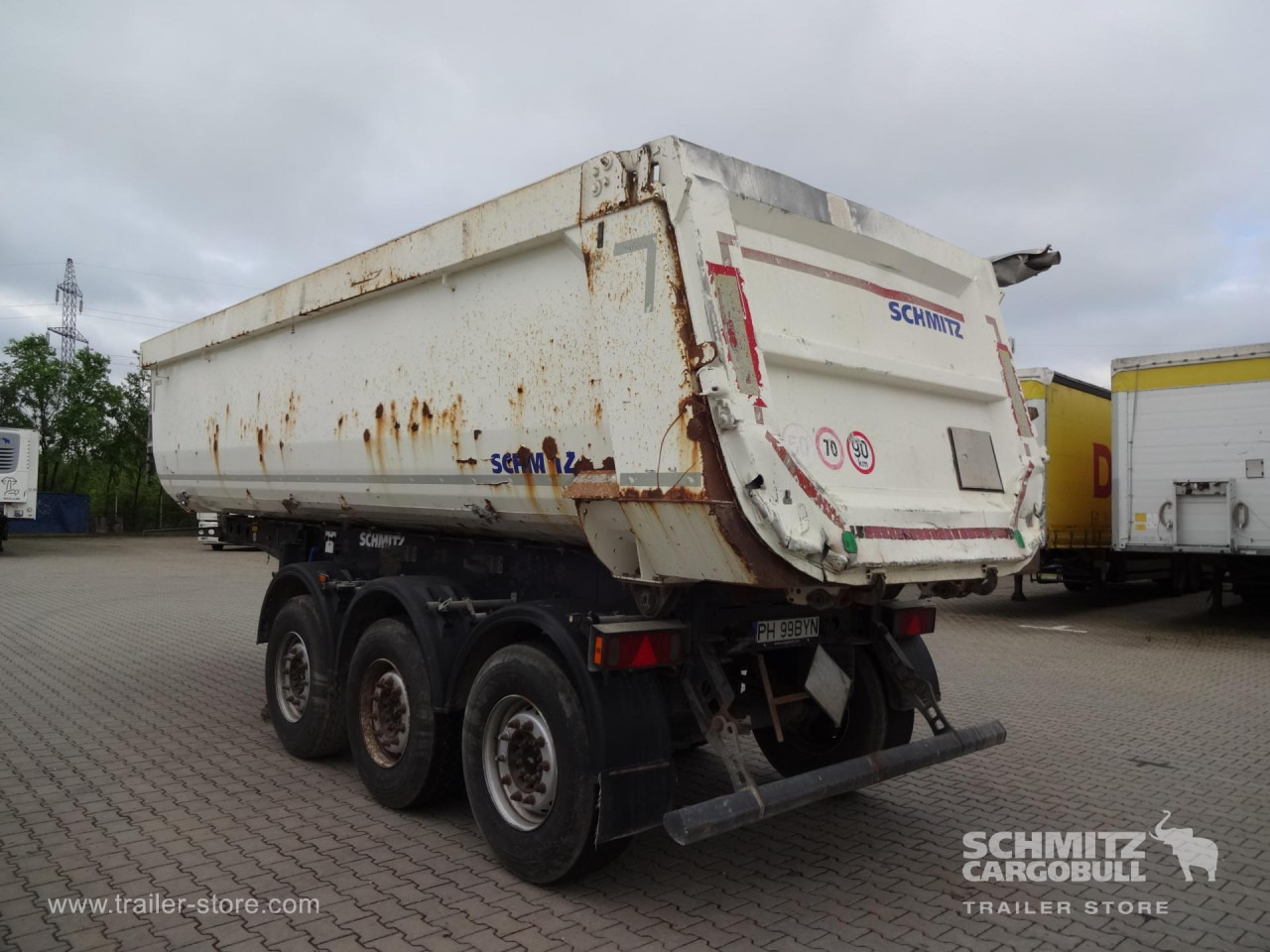 SCHMITZ Tipper Steel half pipe body 28m³ - Tippbil semitrailer: bild 1 SCHMITZ Tipper Steel half pipe body 28m³ - Tippbil semitrailer: bild 1