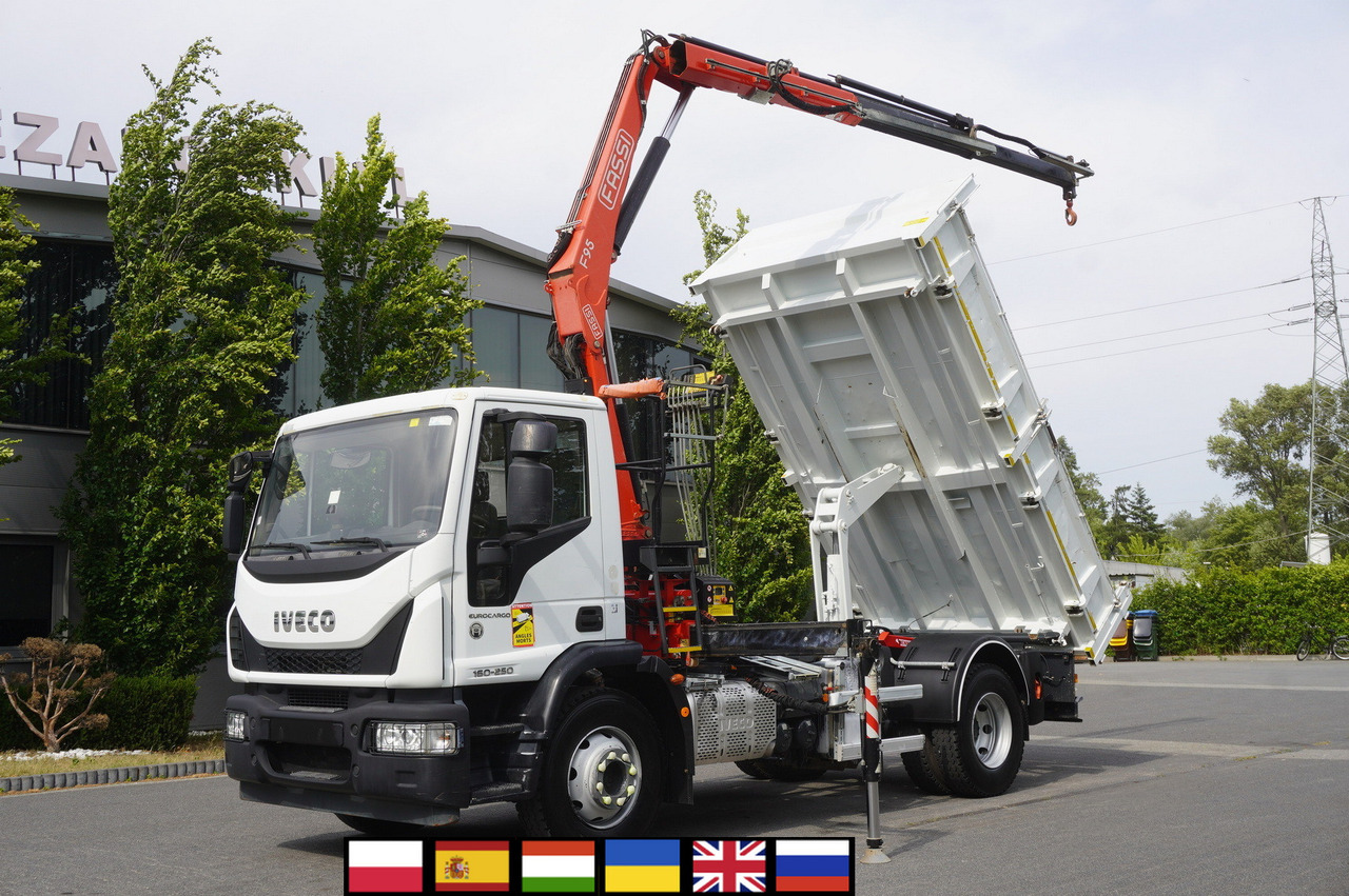 IVECO Eurocargo 160-250 / Fassi F95 crane / 120 tho. km / 3-sided tipper - Tippbil lastbil, Kranbil: bild 1 IVECO Eurocargo 160-250 / Fassi F95 crane / 120 tho. km / 3-sided tipper - Tippbil lastbil, Kranbil: bild 1