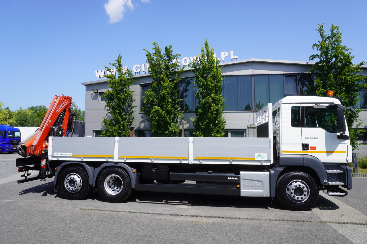 MAN TGS 26.360 Flatbed / Fassi F175 7.7 T / steered 3rd axle - Kranbil: bild 3 MAN TGS 26.360 Flatbed / Fassi F175 7.7 T / steered 3rd axle - Kranbil: bild 3