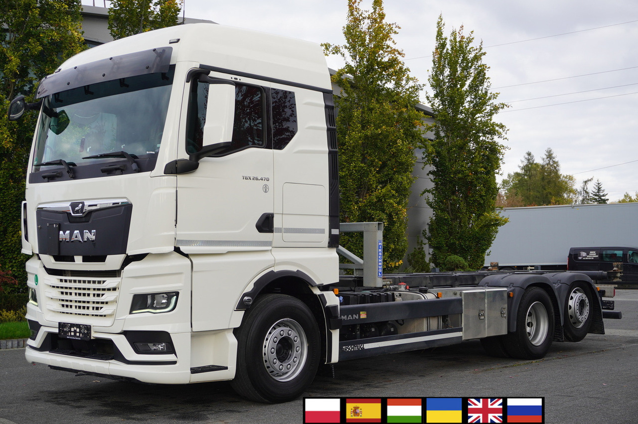 MAN TGX 26.470 6x2 COINTAINERKIPPER HYVA HIRMSCHLING / 200 tho. km! - Tippbil lastbil: bild 1 MAN TGX 26.470 6x2 COINTAINERKIPPER HYVA HIRMSCHLING / 200 tho. km! - Tippbil lastbil: bild 1