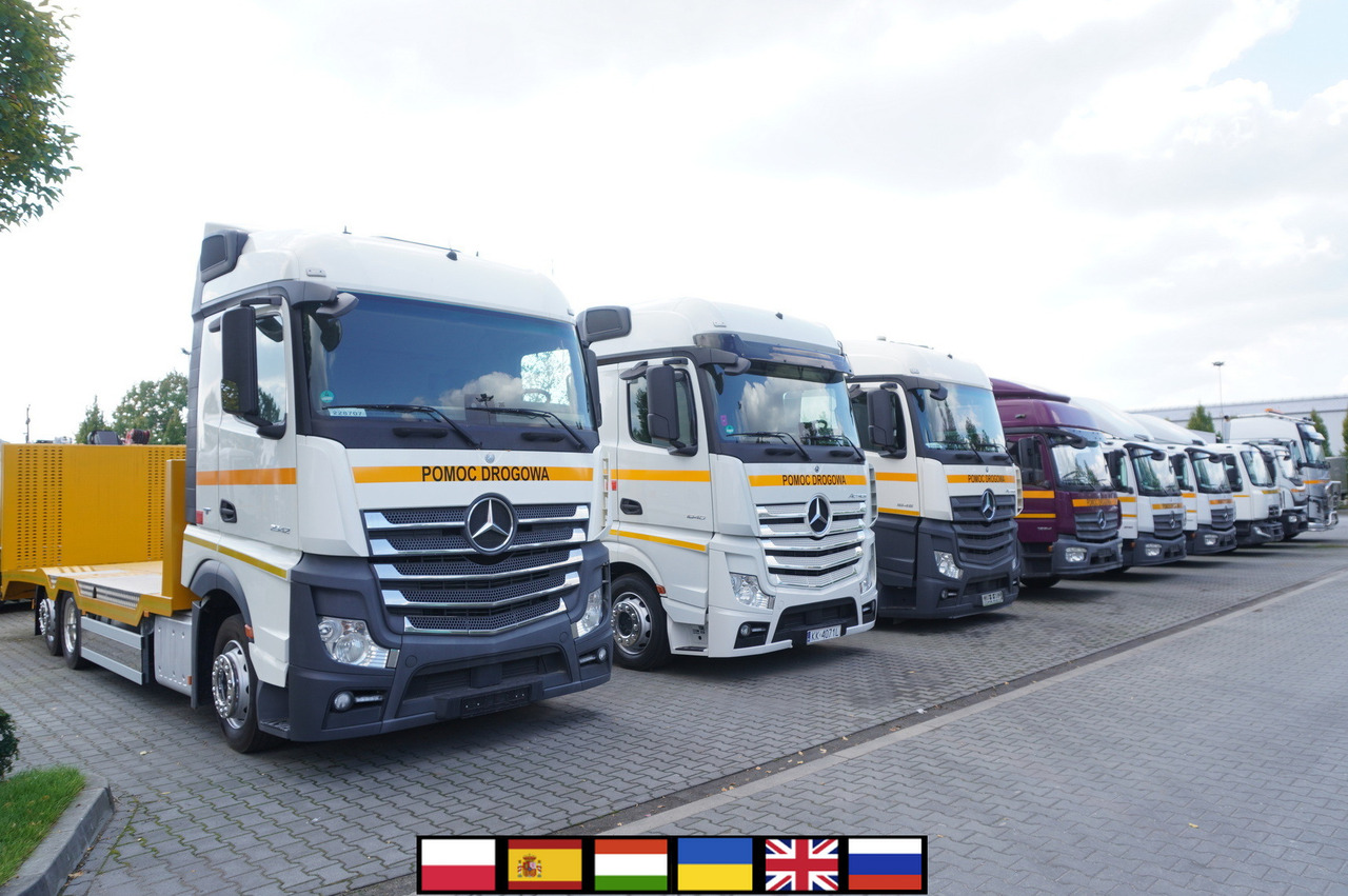 MERCEDES-BENZ Actros 1845 / NEW TOW TRUCK PLATFORM/ Sleeper cab / several units - Biltransportbil lastbil: bild 1 MERCEDES-BENZ Actros 1845 / NEW TOW TRUCK PLATFORM/ Sleeper cab / several units - Biltransportbil lastbil: bild 1