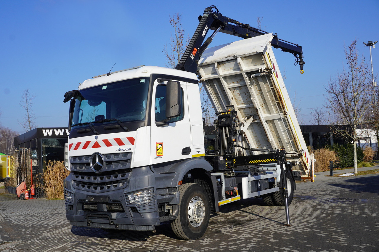 MERCEDES-BENZ Arocs 1833 / 87,000 km!!! / Hds HIAB X-DUO 128 B-2 / three-sided tipper - Kranbil, Kranbil: bild 1 MERCEDES-BENZ Arocs 1833 / 87,000 km!!! / Hds HIAB X-DUO 128 B-2 / three-sided tipper - Kranbil, Kranbil: bild 1