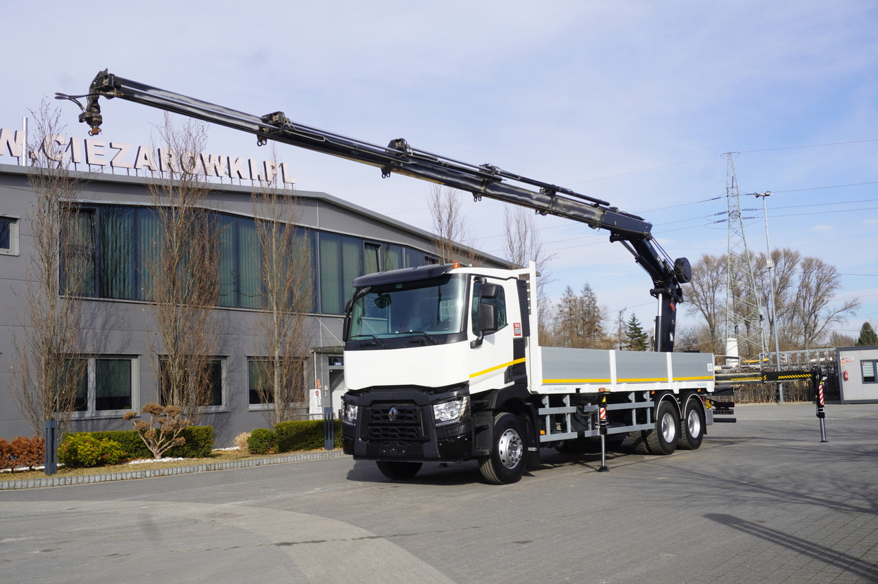 RENAULT C430 / 15 m crane HIAB 244 EP-5 HIDUO 8400 kg / Platform with stanchions - Kranbil: bild 1 RENAULT C430 / 15 m crane HIAB 244 EP-5 HIDUO 8400 kg / Platform with stanchions - Kranbil: bild 1