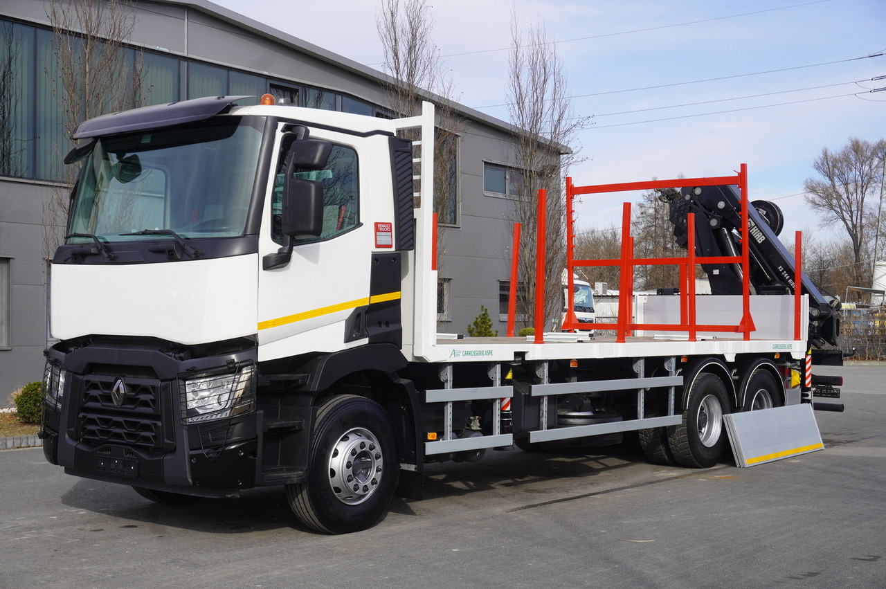 RENAULT C430 / HIAB 244 EP-5 HIDUO crane 8400 kg 15 m / Platform with stanchions - Kranbil: bild 4 RENAULT C430 / HIAB 244 EP-5 HIDUO crane 8400 kg 15 m / Platform with stanchions - Kranbil: bild 4