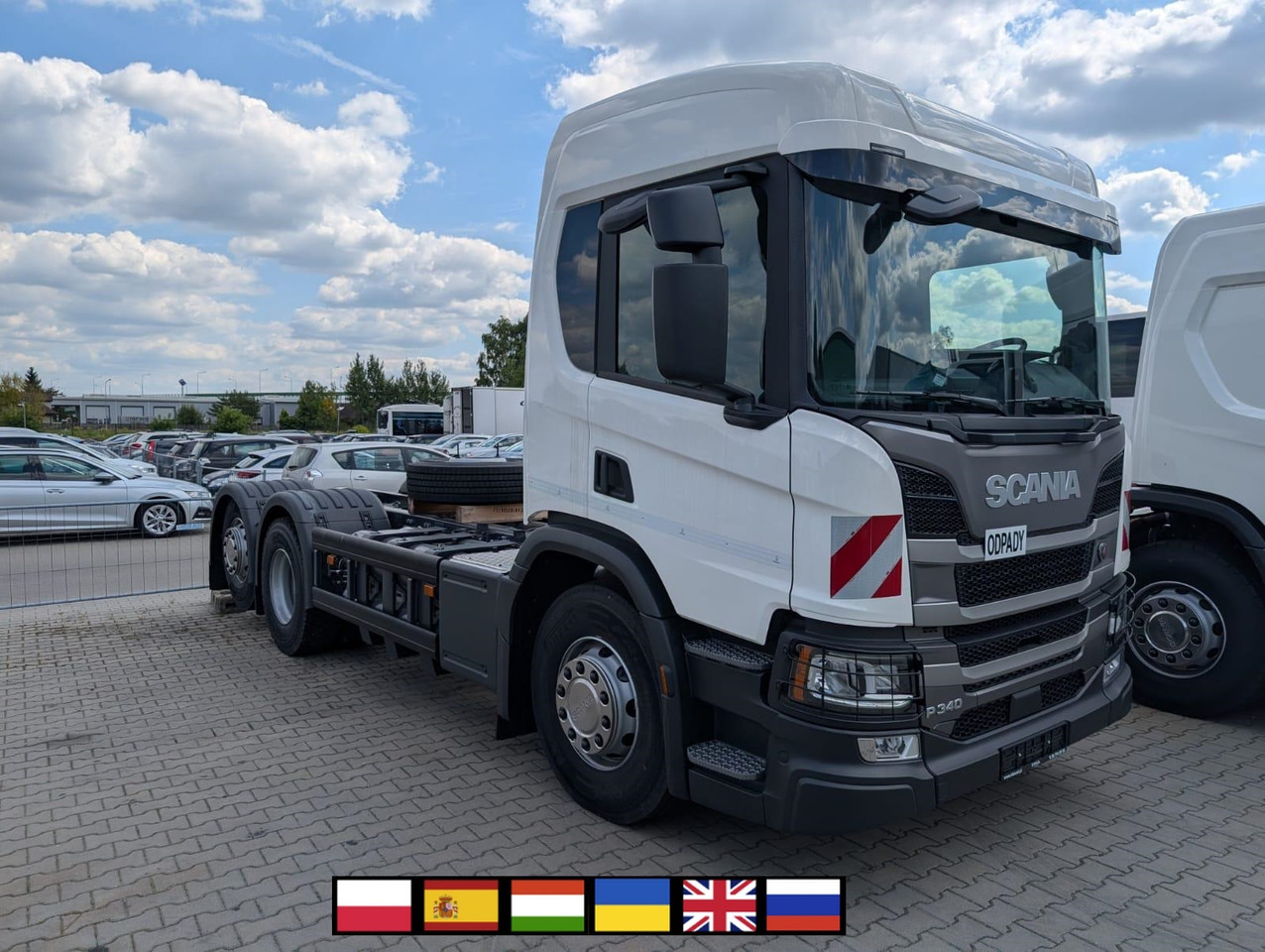 SCANIA P 340 B6x2*4NA / chassis frame / steering axle / CNG / large cab / 8 units - Sopbil: bild 1 SCANIA P 340 B6x2*4NA / chassis frame / steering axle / CNG / large cab / 8 units - Sopbil: bild 1