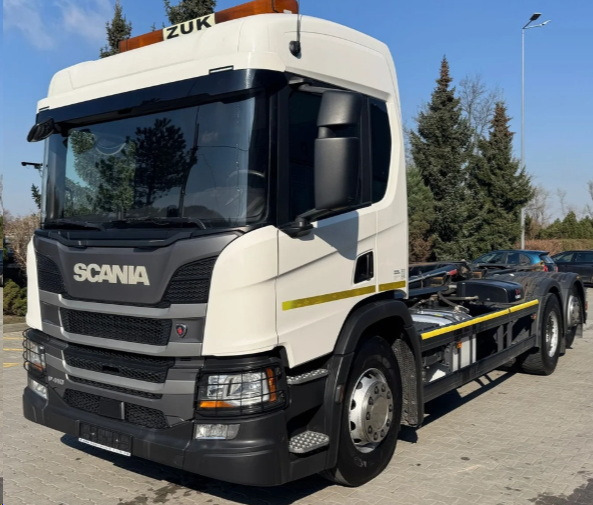 SCANIA P410 B6X2*4NA HIAB Multilift 21t / 150 tho.km hooklift - Lastväxlare lastbil: bild 1 SCANIA P410 B6X2*4NA HIAB Multilift 21t / 150 tho.km hooklift - Lastväxlare lastbil: bild 1