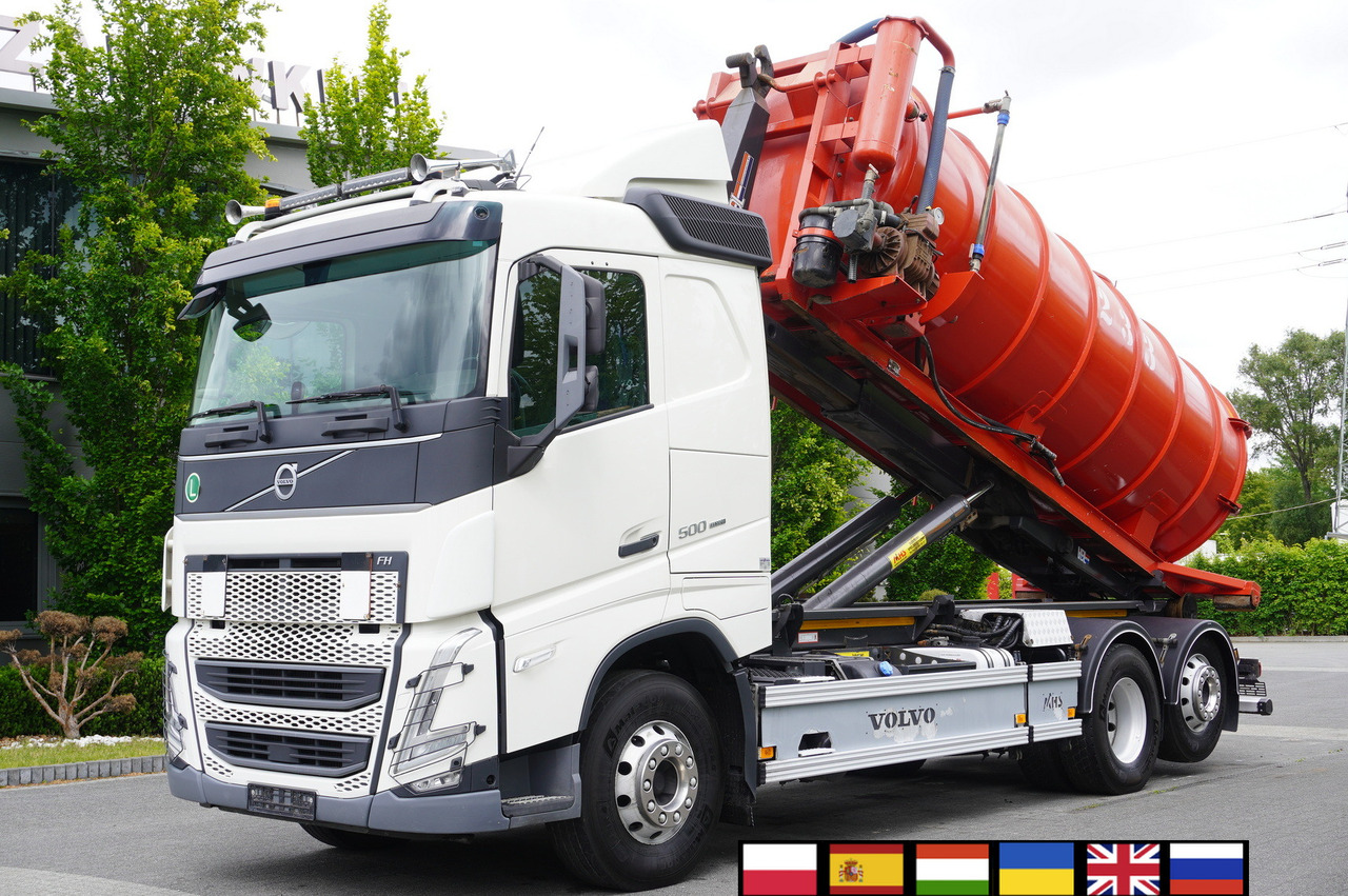 VOLVO Volvo FH 500 / Septic barrel 13000 l / Hook lift 21 t / 2022 / 3rd axle steered / 2 units - Lastväxlare lastbil: bild 1 VOLVO Volvo FH 500 / Septic barrel 13000 l / Hook lift 21 t / 2022 / 3rd axle steered / 2 units - Lastväxlare lastbil: bild 1