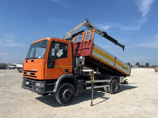 1999 Iveco EUROCARGO 130E18 PM 6522 3050 kg on Dump Truck with Crane - Slagklippare/ Slagslåtter: bild 1 1999 Iveco EUROCARGO 130E18 PM 6522 3050 kg on Dump Truck with Crane - Slagklippare/ Slagslåtter: bild 1