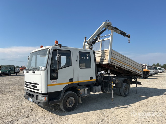 2002 Iveco Eurocargo 80E15 2002 PM 5022 2500 kg on Crew Cab Dump Truck with Crane - Slagklippare/ Slagslåtter: bild 3 2002 Iveco Eurocargo 80E15 2002 PM 5022 2500 kg on Crew Cab Dump Truck with Crane - Slagklippare/ Slagslåtter: bild 3