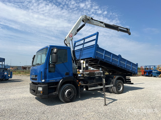 2009 Iveco Eurocargo 140E25 2002 PM Serie 10 on 4x2 Dump Truck with Crane - Slagklippare/ Slagslåtter: bild 1 2009 Iveco Eurocargo 140E25 2002 PM Serie 10 on 4x2 Dump Truck with Crane - Slagklippare/ Slagslåtter: bild 1