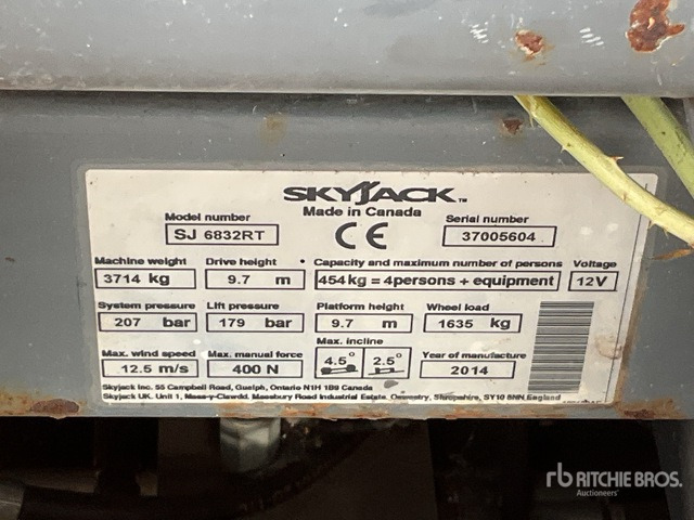 2014 Skyjack SJ6832RT 4x4 Diesel Scissor Lift - Saxlift: bild 1 2014 Skyjack SJ6832RT 4x4 Diesel Scissor Lift - Saxlift: bild 1