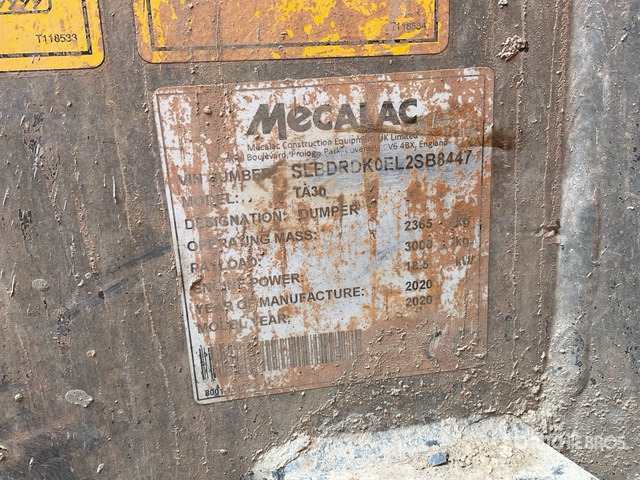 2020 Mecalac TA3H Hydrostatic Dumper - Dumper: bild 2 2020 Mecalac TA3H Hydrostatic Dumper - Dumper: bild 2