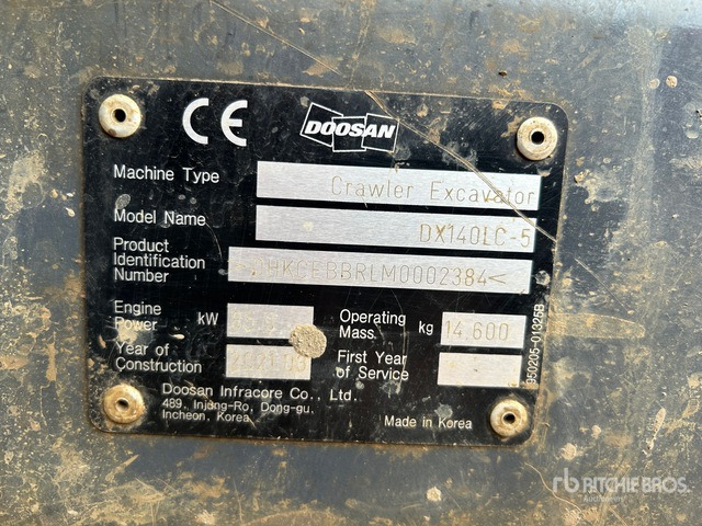 2021 Doosan DX140LC-5 Tracked Excavator - Bandgrävare: bild 1 2021 Doosan DX140LC-5 Tracked Excavator - Bandgrävare: bild 1