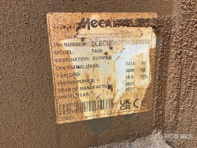 2021 Mecalac TA3H Hydrostatic Dumper - Dumper: bild 2 2021 Mecalac TA3H Hydrostatic Dumper - Dumper: bild 2