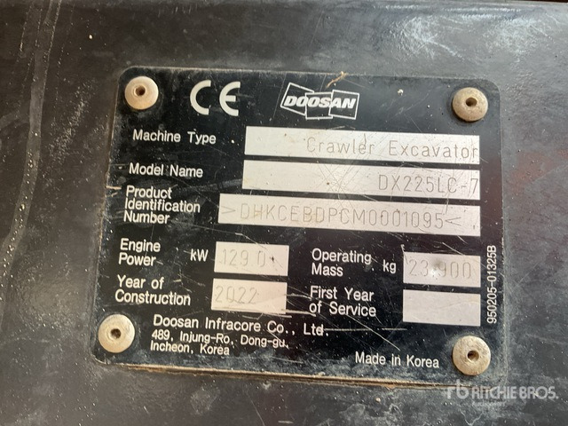 2022 Doosan DX225LC-7 Tracked Excavator - Bandgrävare: bild 1 2022 Doosan DX225LC-7 Tracked Excavator - Bandgrävare: bild 1