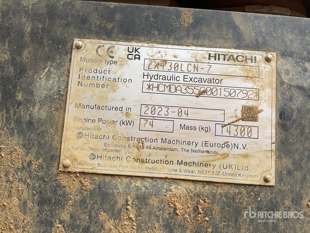 2023 Hitachi ZX130LCN-7 Tracked Excavator - Bandgrävare: bild 2 2023 Hitachi ZX130LCN-7 Tracked Excavator - Bandgrävare: bild 2