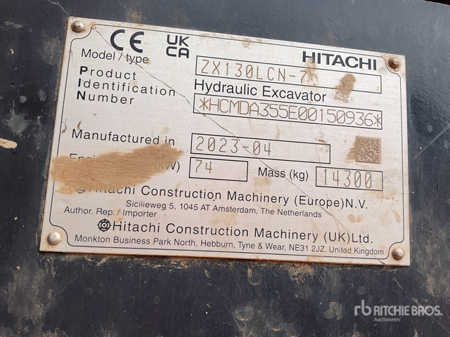 2023 Hitachi ZX130LCN-7 Tracked Excavator - Bandgrävare: bild 1 2023 Hitachi ZX130LCN-7 Tracked Excavator - Bandgrävare: bild 1