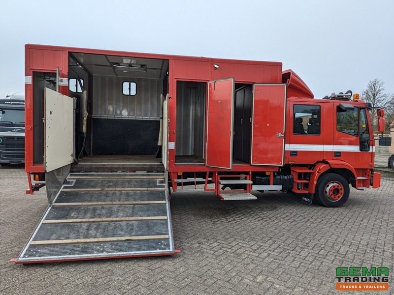 Hästbuss Iveco Tector ML120E24D 4x2 Euro3 DubbelCabine - Paardenwagen 3-Paards - Kleedruimte - Hydraulische klep- TOP!: bild 15