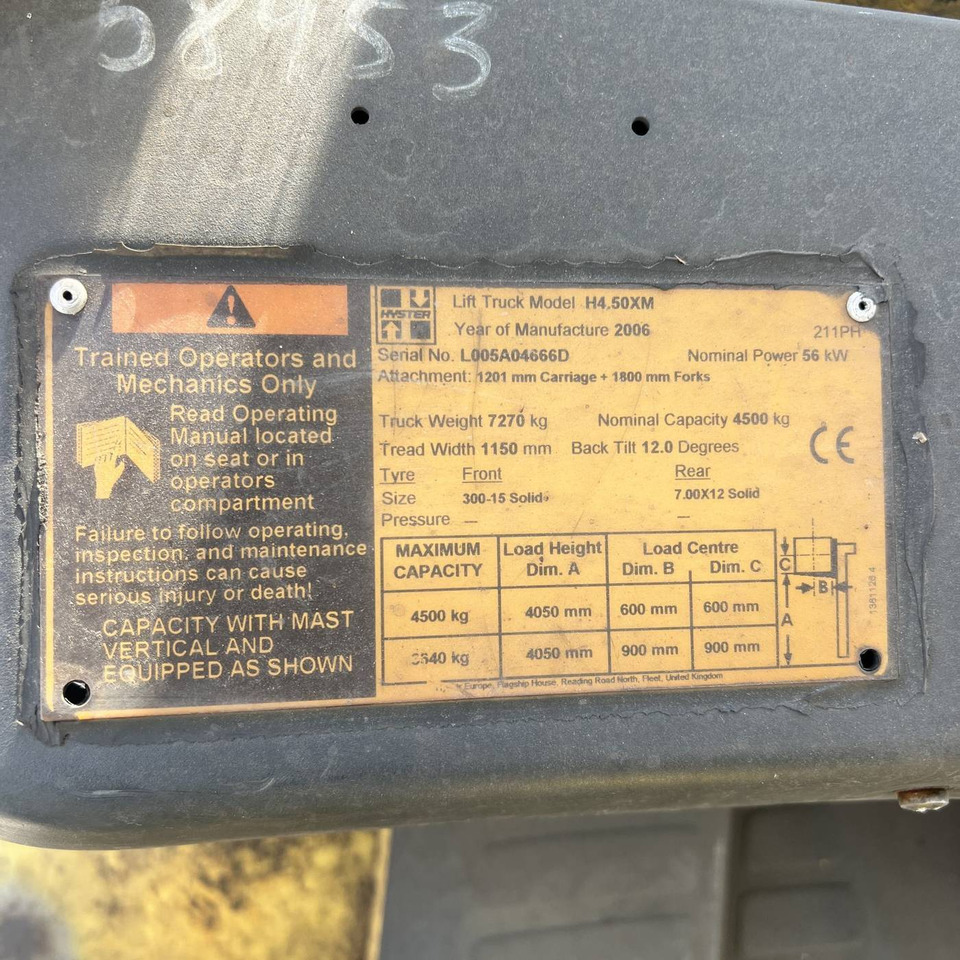 Hyster H4.50XM - Dieseltruck: bild 5 Hyster H4.50XM - Dieseltruck: bild 5