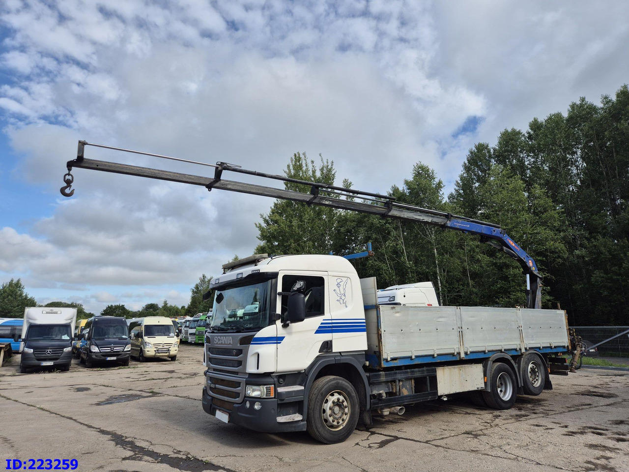 SCANIA P450 6x2 Steering axle Euro6 + PM 13.5SP - Flakbil: bild 1 SCANIA P450 6x2 Steering axle Euro6 + PM 13.5SP - Flakbil: bild 1