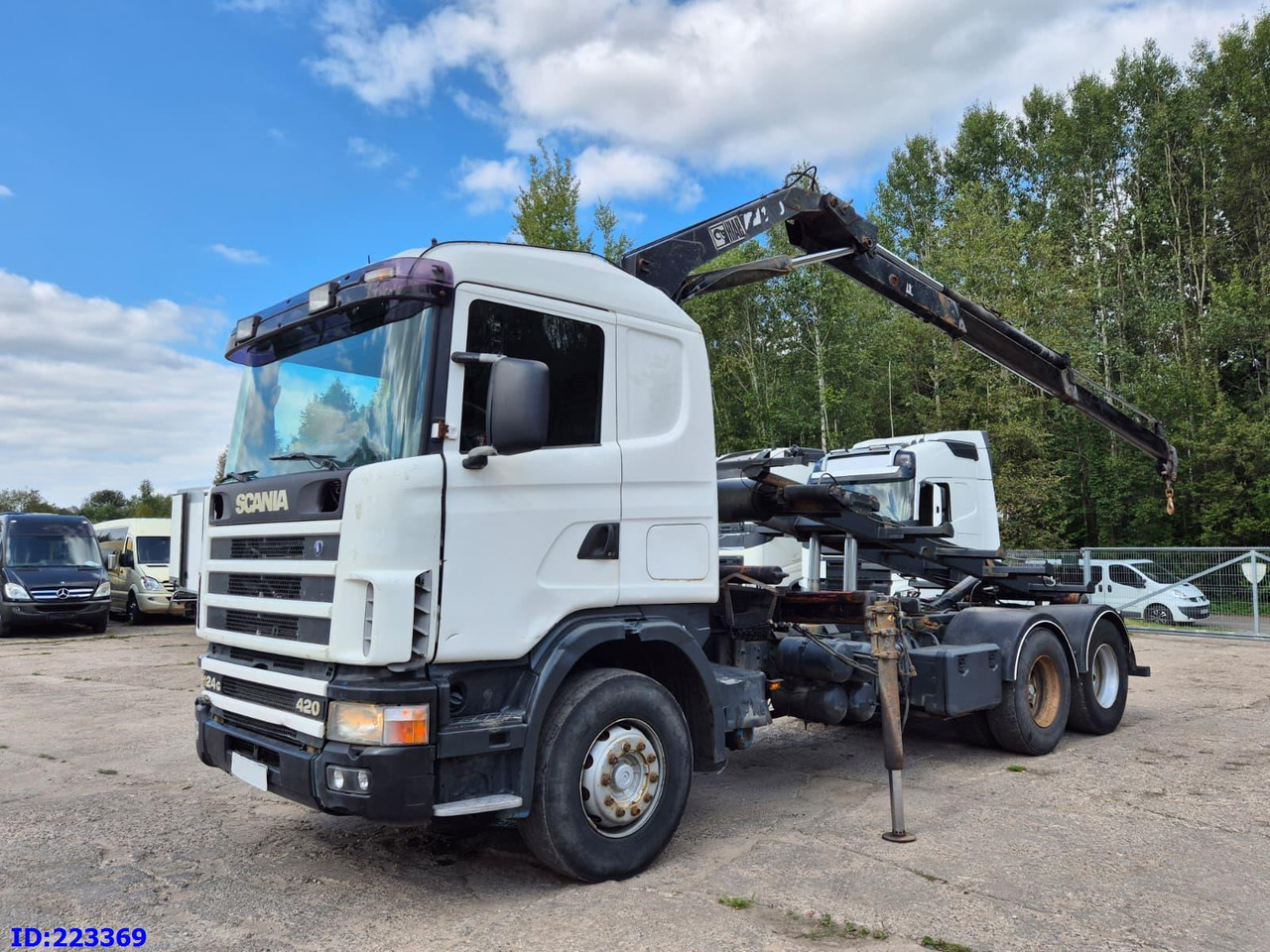 SCANIA R124 420 + Crane HIAB 140AW - Tippbil lastbil: bild 1 SCANIA R124 420 + Crane HIAB 140AW - Tippbil lastbil: bild 1