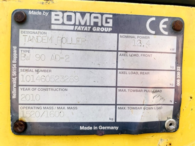 Bomag BW90 AD-2 (3801) - Asfaltvält: bild 3 Bomag BW90 AD-2 (3801) - Asfaltvält: bild 3