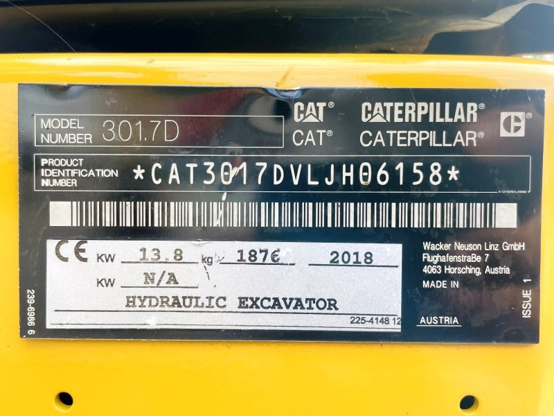 Caterpillar 301.7D (3846) - Minigrävmaskin: bild 3 Caterpillar 301.7D (3846) - Minigrävmaskin: bild 3