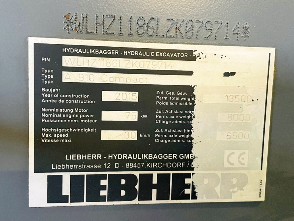 Liebherr A910 Compact (4025) - Grävmaskin på däck: bild 3 Liebherr A910 Compact (4025) - Grävmaskin på däck: bild 3