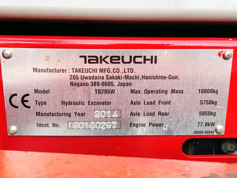 Takeuchi TB295W (3750) - Grävmaskin på däck: bild 4 Takeuchi TB295W (3750) - Grävmaskin på däck: bild 4
