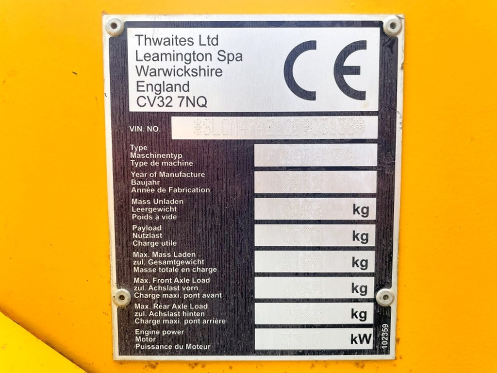 Thwaites Mach 474 (3999) - Minitippbil: bild 3 Thwaites Mach 474 (3999) - Minitippbil: bild 3