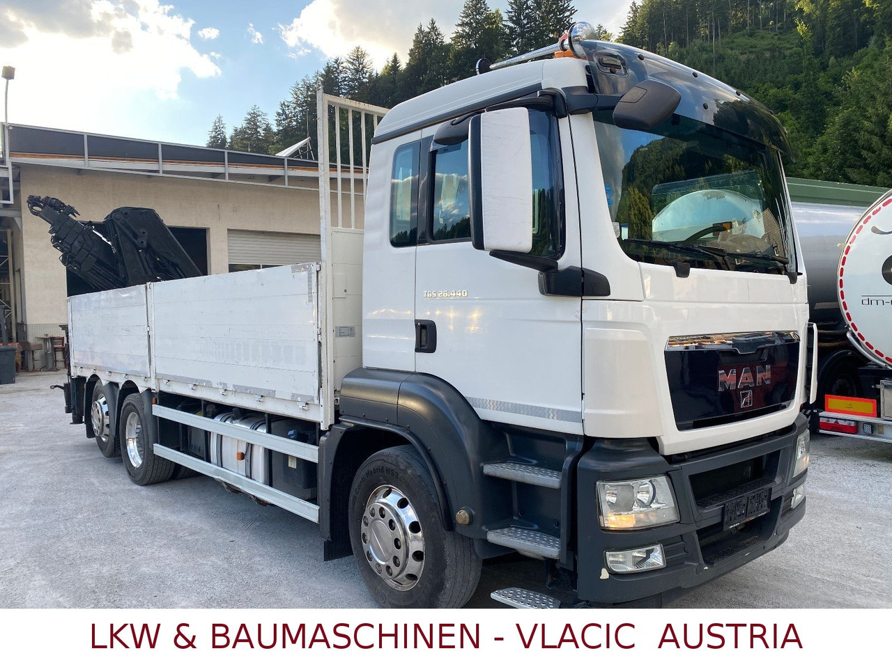 MAN 26.440 mit Kran HIAB 166 5XHydraulikauschub - Flakbil, Kranbil: bild 2 MAN 26.440 mit Kran HIAB 166 5XHydraulikauschub - Flakbil, Kranbil: bild 2