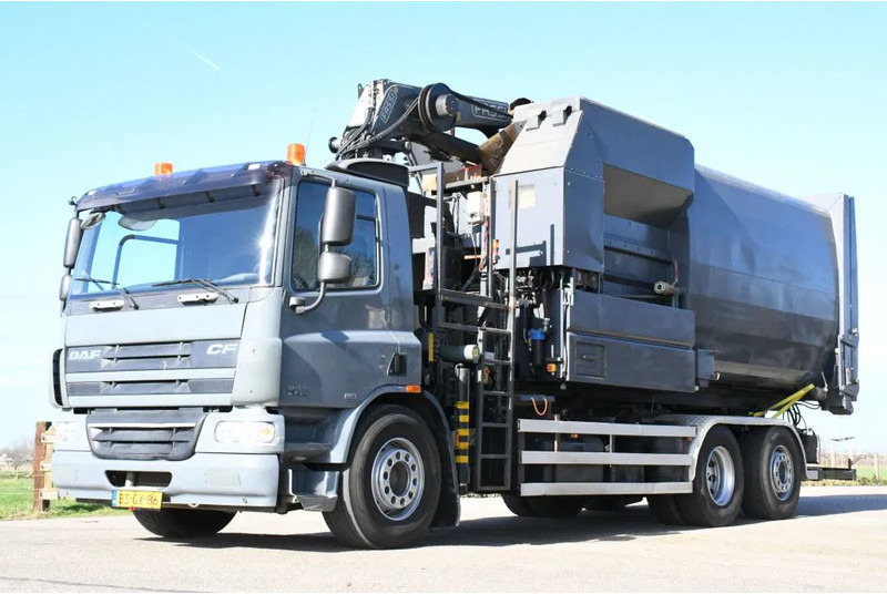 Lastväxlare lastbil, Kranbil DAF CF75/310 FAN !!KRAAN/HAAK!!PERSCONTAINER!!HIGH PRESURRE CLEANING!!HOGEDRUK REINIGING!!HOCH DRUCK WASHEN SYSTEM!!REINIGING!GEJO B: bild 16