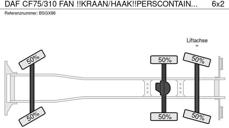Lastväxlare lastbil, Kranbil DAF CF75/310 FAN !!KRAAN/HAAK!!PERSCONTAINER!!HIGH PRESURRE CLEANING!!HOGEDRUK REINIGING!!HOCH DRUCK WASHEN SYSTEM!!REINIGING!GEJO B: bild 19