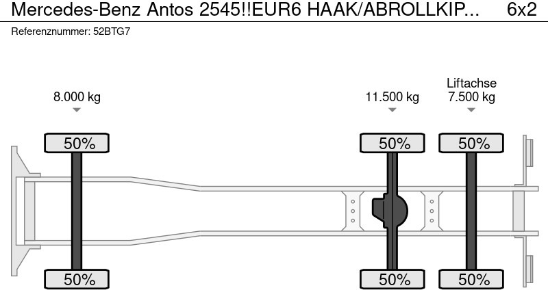Lastväxlare lastbil Mercedes-Benz Antos 2545!!EUR6 HAAK/ABROLLKIPPER!!KNICKARM!!: bild 17