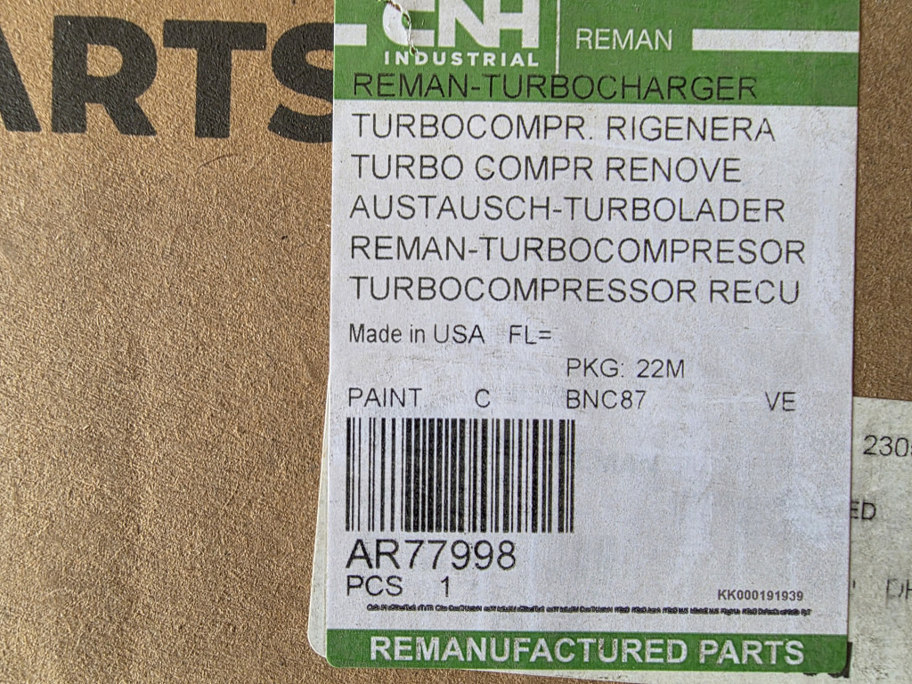 Case AR77998 - Turbo för Byggmaskiner: bild 4 Case AR77998 - Turbo för Byggmaskiner: bild 4