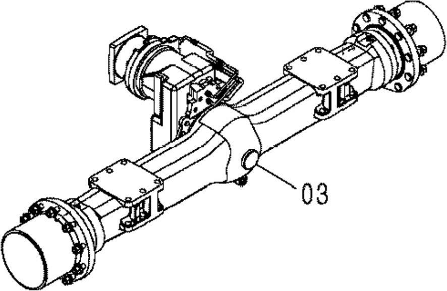 Hitachi 4457336 - 4143000182 - Bakaxel för Byggmaskiner: bild 1 Hitachi 4457336 - 4143000182 - Bakaxel för Byggmaskiner: bild 1