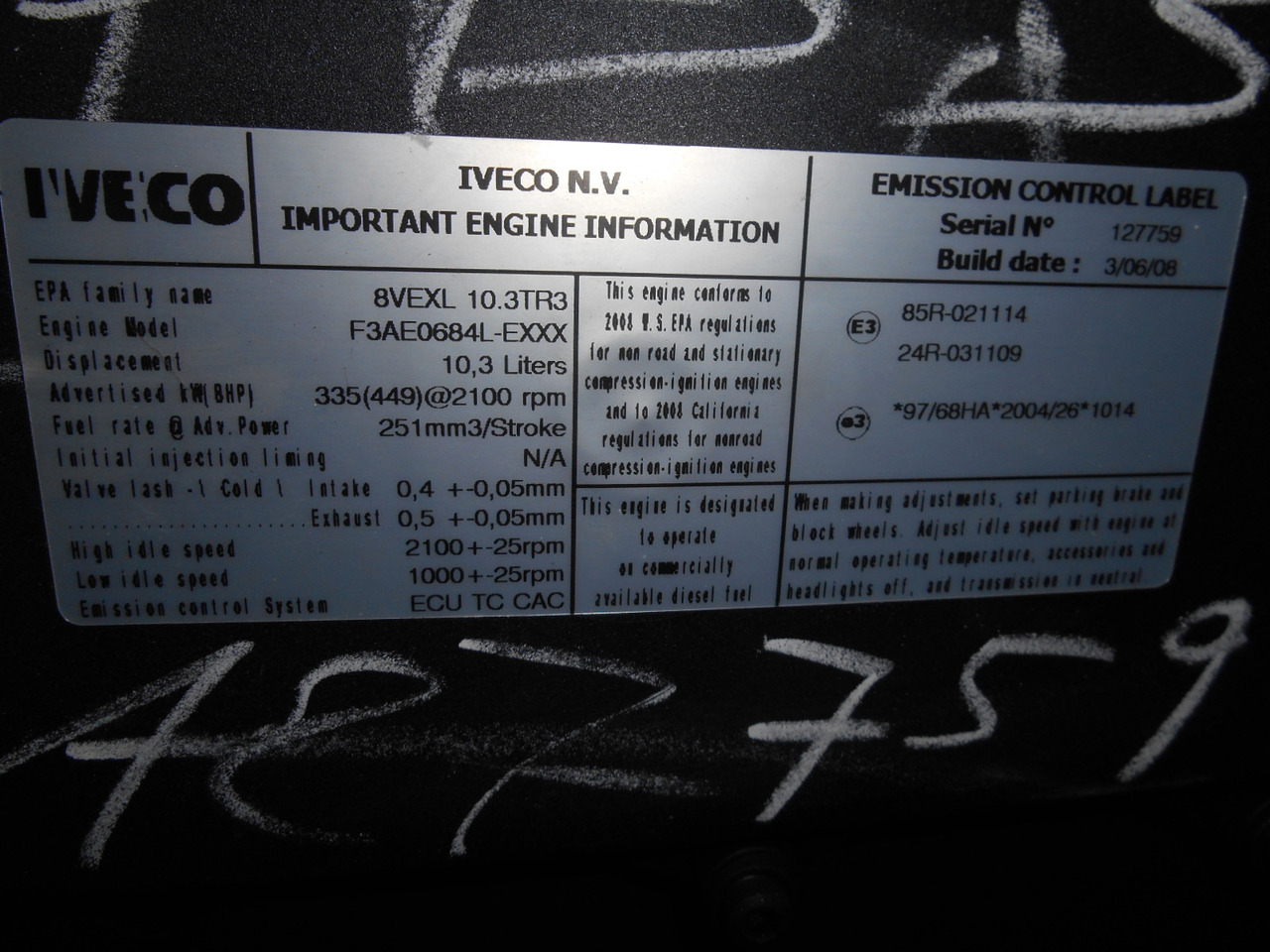Iveco F3AE0684L - Motor för Byggmaskiner: bild 2 Iveco F3AE0684L - Motor för Byggmaskiner: bild 2