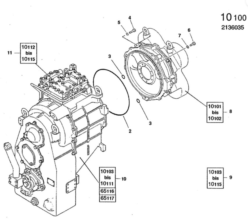 New Holland 4608299 - 4608298 Converter - Växellåda för Byggmaskiner: bild 1 New Holland 4608299 - 4608298 Converter - Växellåda för Byggmaskiner: bild 1