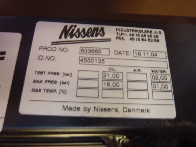 Nissens L10.5 - - Kylare för Byggmaskiner: bild 2 Nissens L10.5 - - Kylare för Byggmaskiner: bild 2