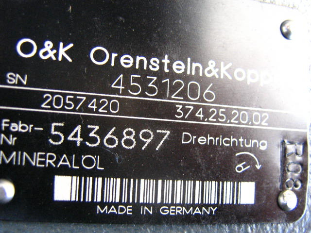 O&K 2057420 - - Hydraulpump för Byggmaskiner: bild 1 O&K 2057420 - - Hydraulpump för Byggmaskiner: bild 1