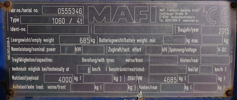 Mafi 1060 / 4t - Flaksläp: bild 4 Mafi 1060 / 4t - Flaksläp: bild 4