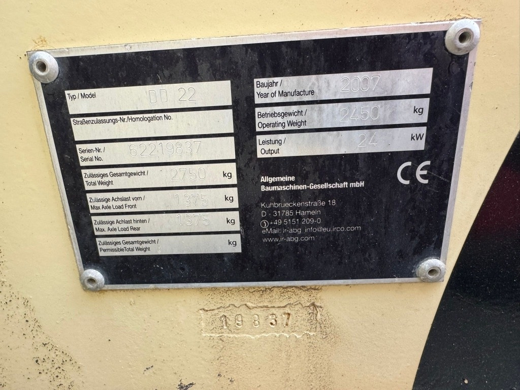 Ingersoll Rand DD22 - Asfaltvält: bild 5 Ingersoll Rand DD22 - Asfaltvält: bild 5