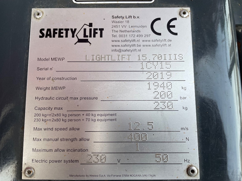 Hinowa Lightlift 15.70 - Bomlift, Larvbandslift: bild 3 Hinowa Lightlift 15.70 - Bomlift, Larvbandslift: bild 3