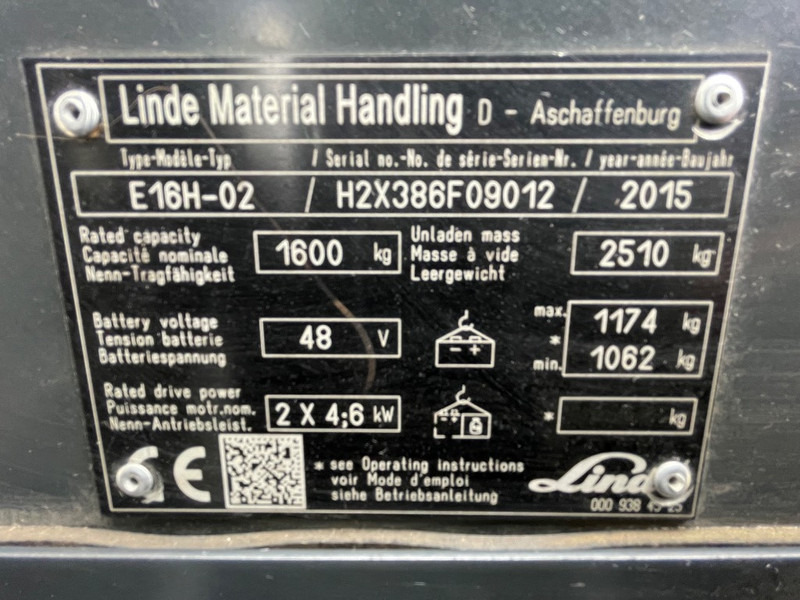 Linde E 16 H-02 - Eltruck: bild 3 Linde E 16 H-02 - Eltruck: bild 3