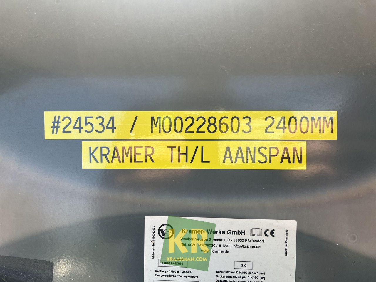 2400 HVF GRONDBAK Kramer - Lastarskopa för Byggmaskiner: bild 5 2400 HVF GRONDBAK Kramer - Lastarskopa för Byggmaskiner: bild 5