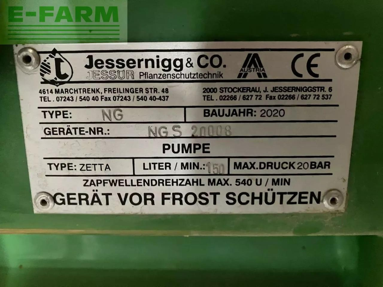 Bogserad spruta Jessernigg s ng pl 1200 feldspritze mit fronttank gps: bild 7